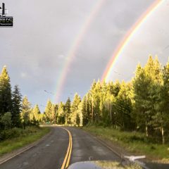 Double Rainbow on the Road