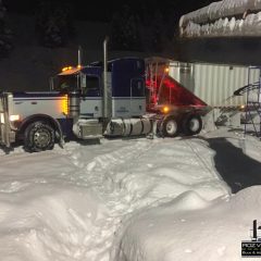 Hauling Grain In Winter